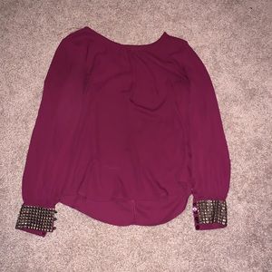 Long Sleeve Top w Studded Sleeves